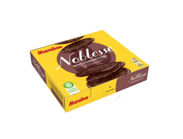Marabou Noblesse Dark Chocolate Crisp 150g (5.29 oz) – Authentic Swedish Premium Thin Dark Chocolate Crisps
