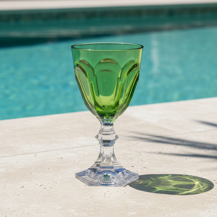 Dolce Vita Green Glass – Poolside Setting