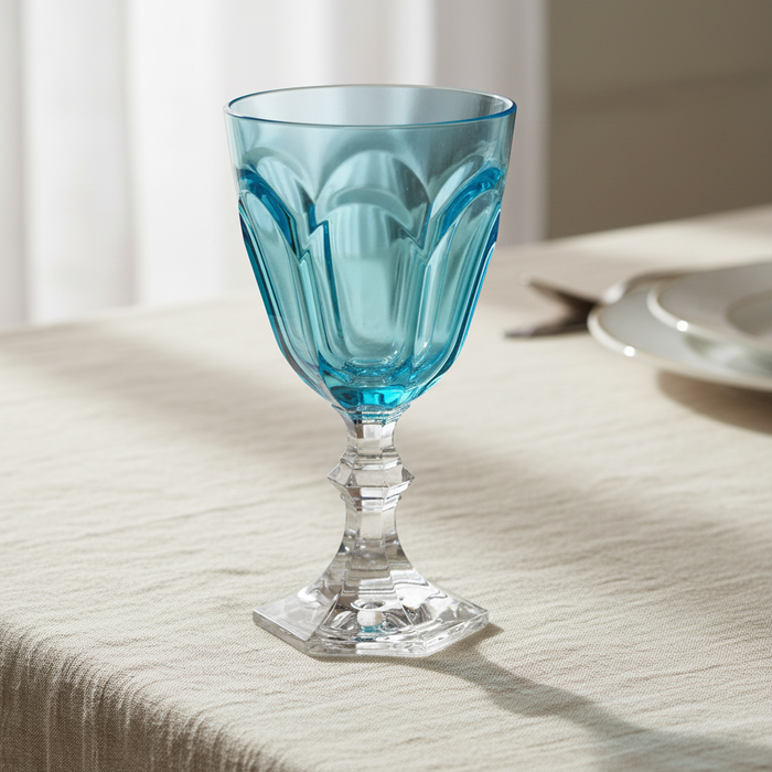 Turquoise Goblet on Linen
