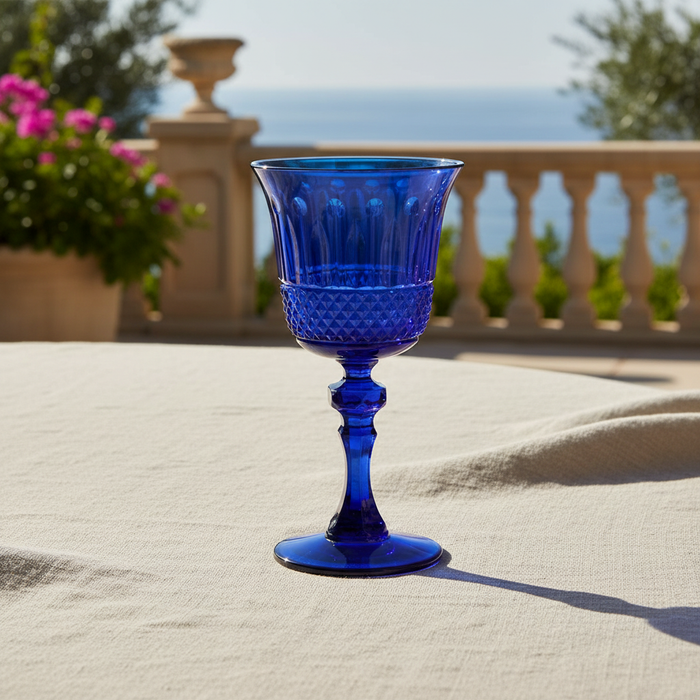 Royal Blue Goblet – Mediterranean Linen