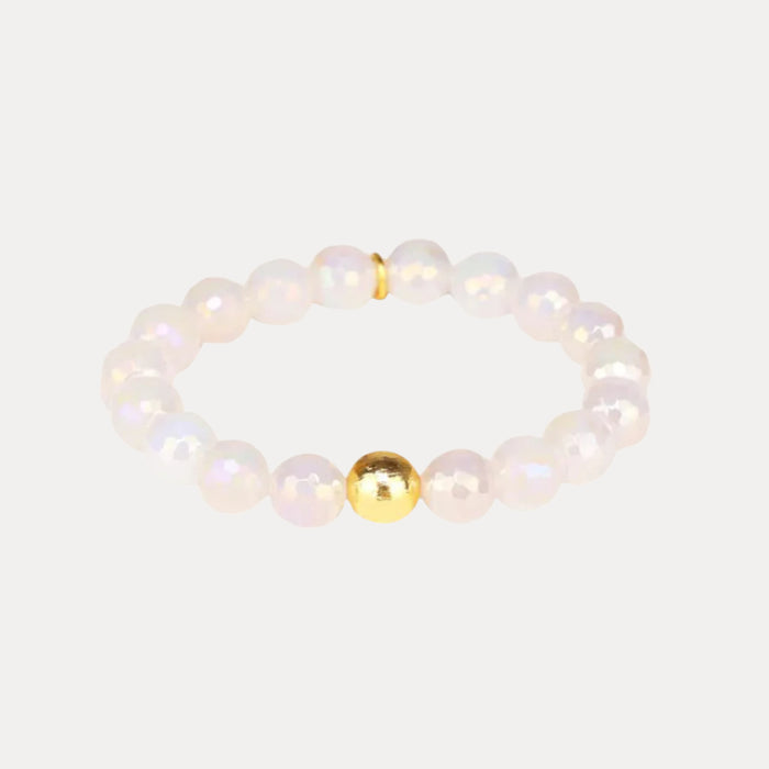 Snow Mélange Beaded Bracelet For Women | BuDhaGirl