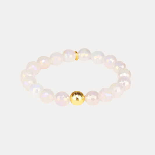 Snow Mélange Beaded Bracelet For Women | BuDhaGirl