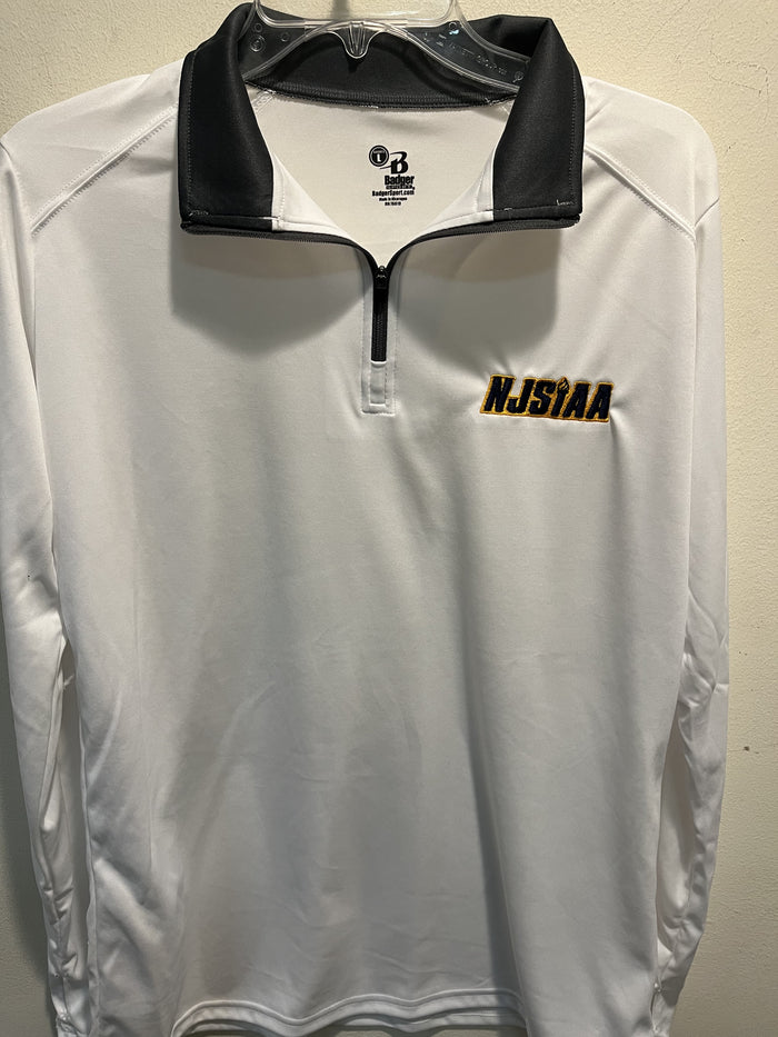Men's NJSIAA White Swimming 1/4 Zip Pullover