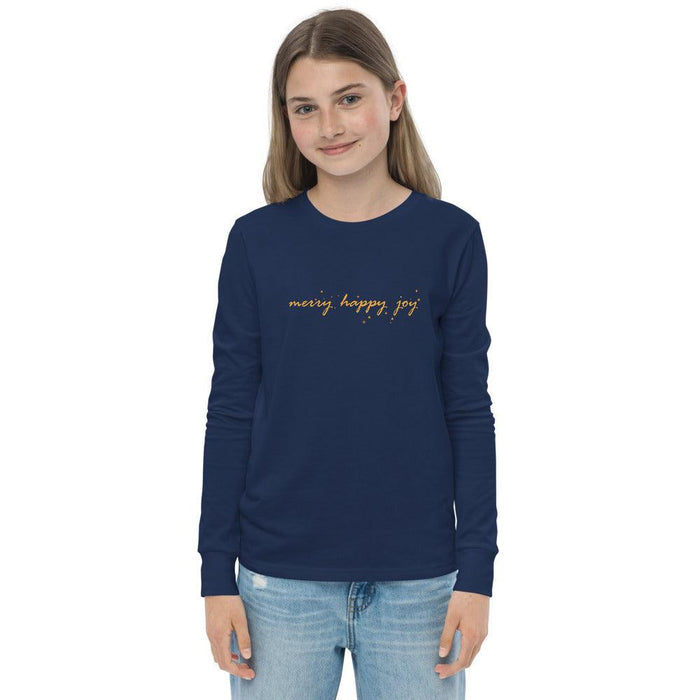 Merry Happy Joy Youth Long Sleeve Tee - Billyforce Shop
