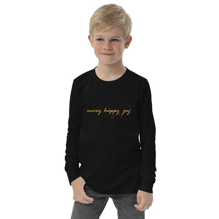 Merry Happy Joy Youth Long Sleeve Tee - Billyforce Shop