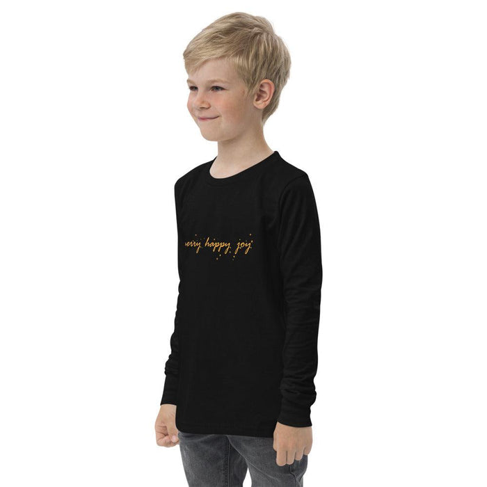 Merry Happy Joy Youth Long Sleeve Tee - Billyforce Shop