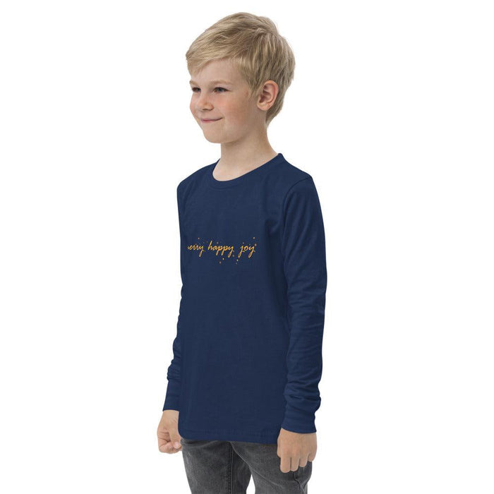 Merry Happy Joy Youth Long Sleeve Tee - Billyforce Shop