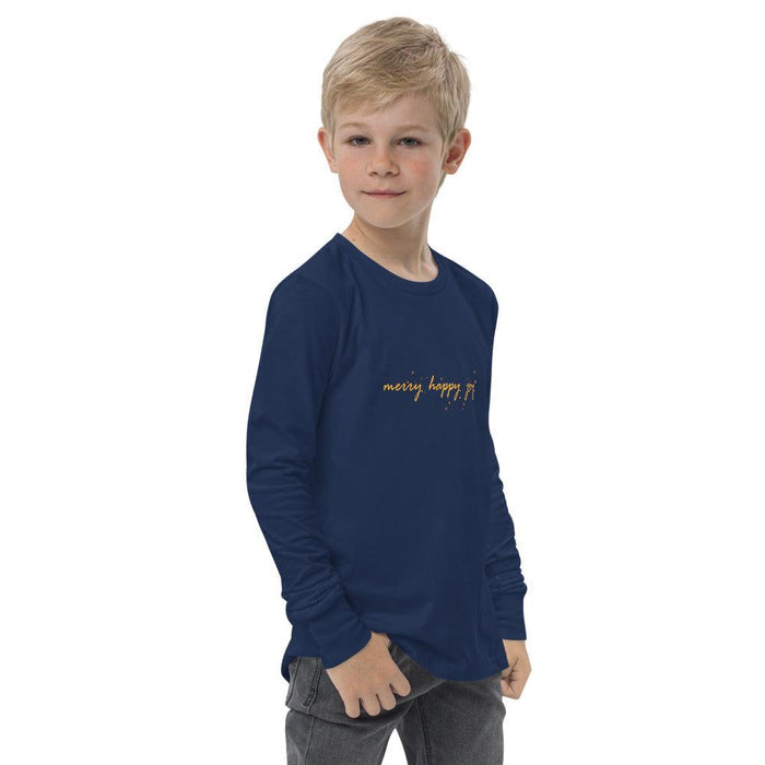 Merry Happy Joy Youth Long Sleeve Tee - Billyforce Shop