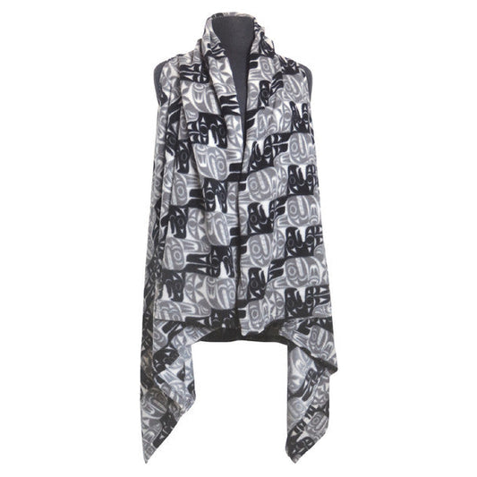 NATIVE ORIGINS Fleece Cape - Thunderbird & Whale