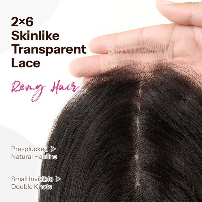 NEWMISS Hair Kim K Middle Part Closure Pre-plucked with Natural Hairline - newmiss hair