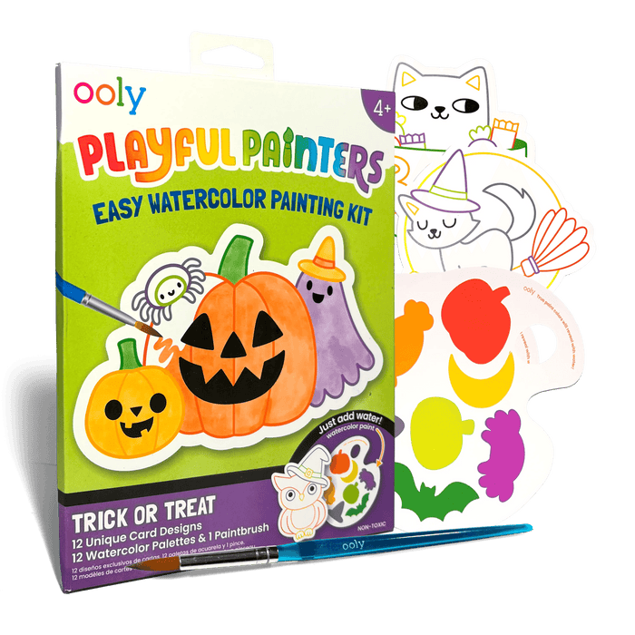 OOLY Playful Painters Trick or Treat Easy Watercolor Painting