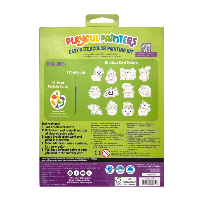 OOLY Playful Painters Trick or Treat Easy Watercolor Painting