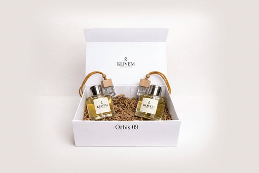 Orbis 09 Wherever You Go luxury Klivem gift box with two reed diffusers 125ml and two car diffusers 8ml