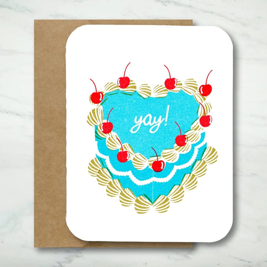 Paper Chain Studios Yay Cake Greeting Card