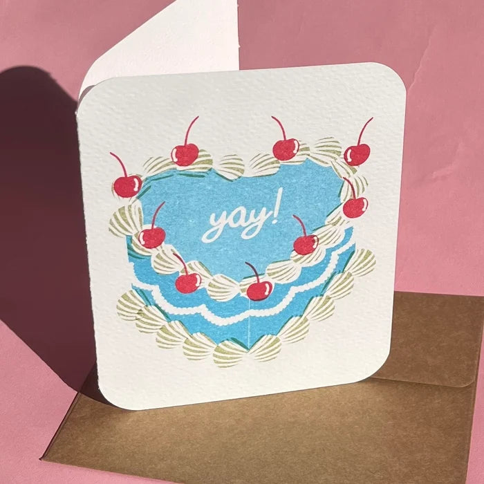 Paper Chain Studios Yay Cake Greeting Card