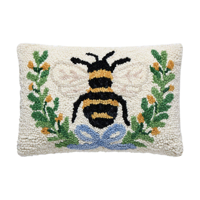 Peking Handicraft - Bee In A Wreath Hook Pillow