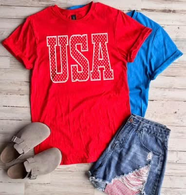 PREORDER: USA Polka Dot Tee