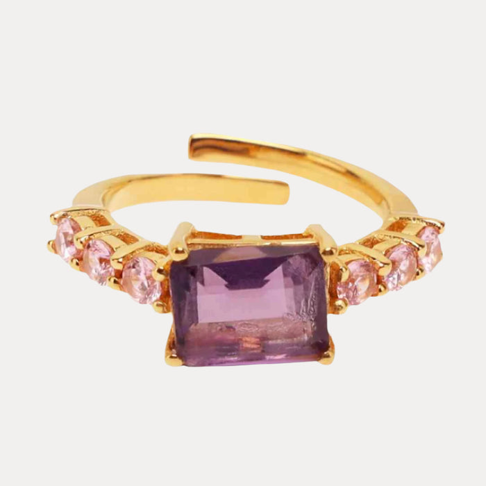Purple Crystal | Emerald Cut | Princess Ring | BuDhaGirl