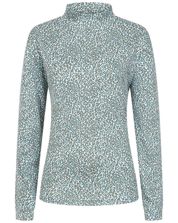 Hattie Patterned Pure Cotton Turtle Neck Top - Image 3 - Country Collection