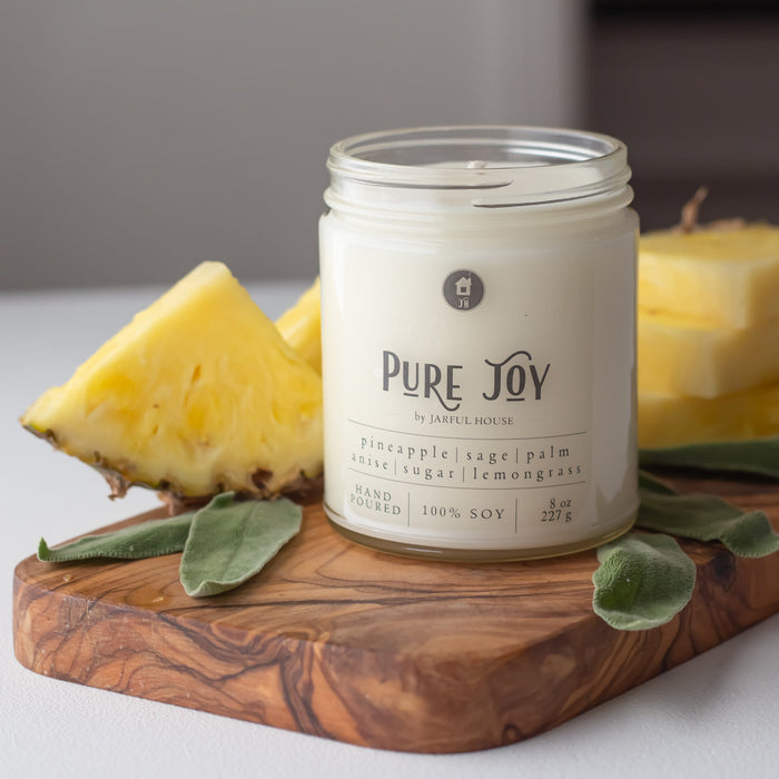 Pure Joy Pineapple + Sage Soy Candle - 8 oz. - Jarful House