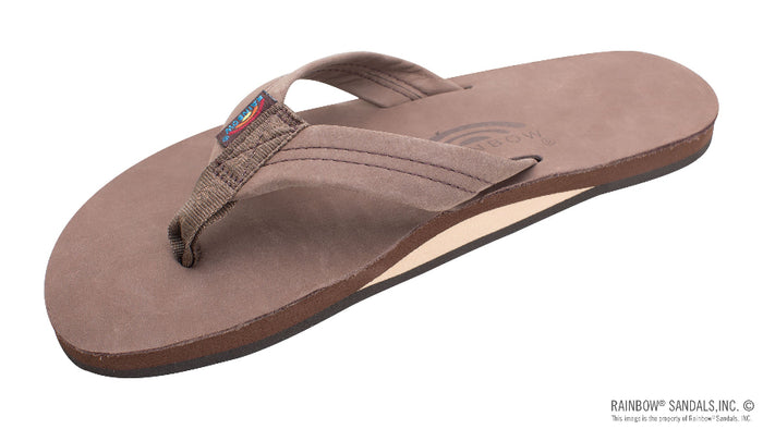 Rainbow Single Layer Premier Leather 1 inch strap sandal side view