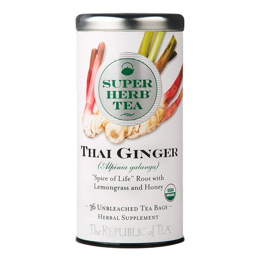 Republic Of Tea Organic Super Herb Tea Thai Ginger 36 Tea Bags