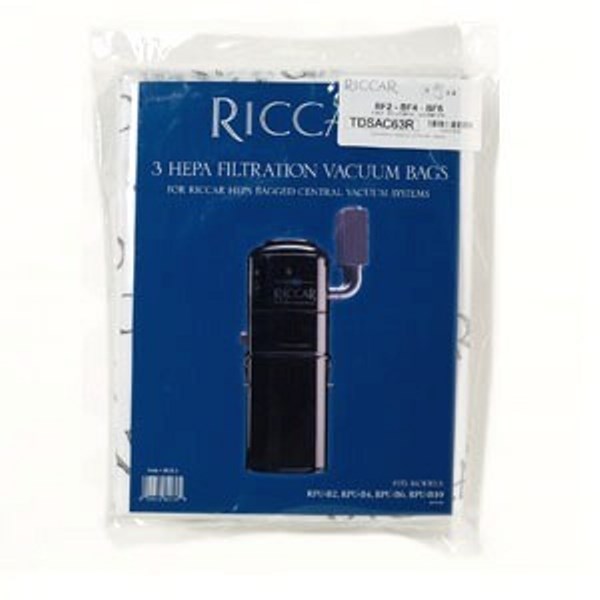 Riccar Central Vacuum HEPA Vacuum Bags Part RCB-3