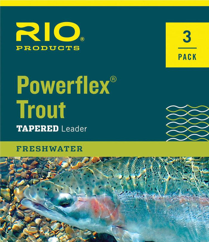 Rio Powerflex Trout Tapered Leader 9ft - 3pk