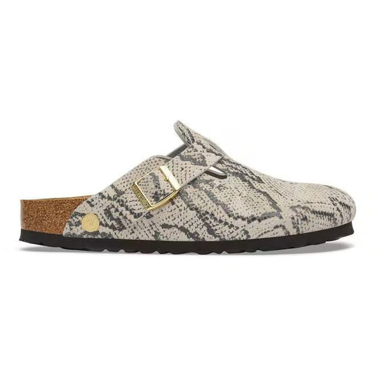 BIRKENSTOCK  BOSTON SNAKE 1033086-OYSTER