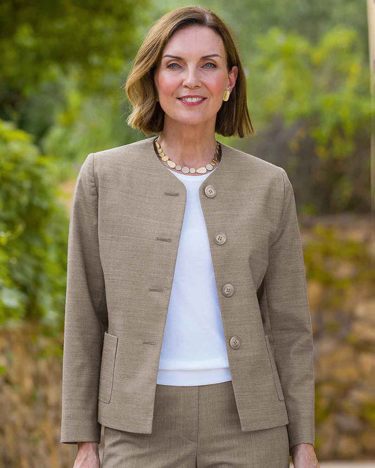 Sandown Wool Mix Fully Lined Ladies Jacket - Tawny - Country Collection
