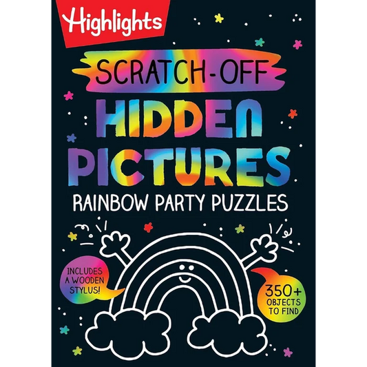 Scratch-Off Hidden Pictures Rainbow Party Puzzles