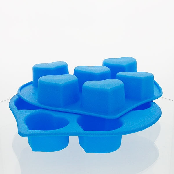 Silicone Soap Mould – 6 Cavity - Hearts