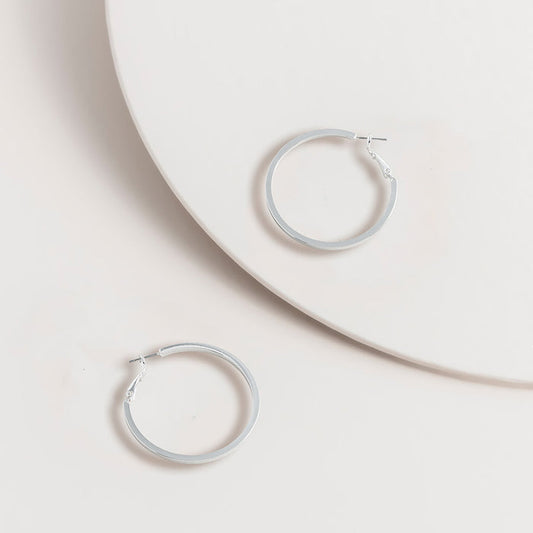 Silver Hoop Earrings