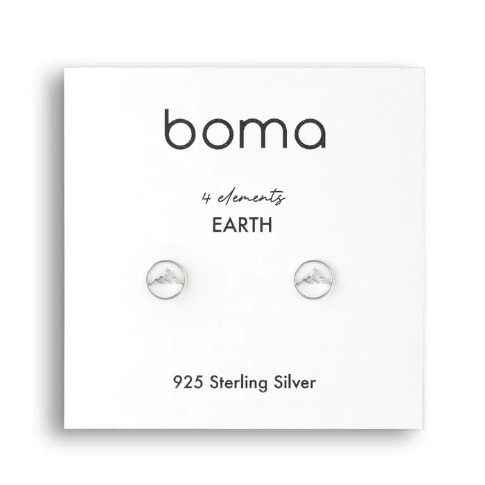 Silver Mountain Stud Earrings
