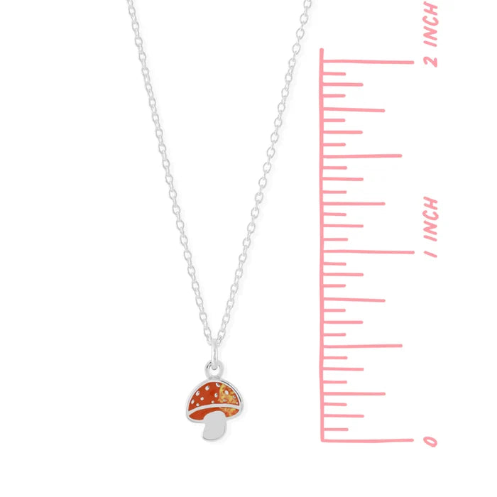 Silver Mushroom Necklace