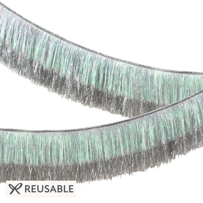 Silver Tinsel Fringe Garland