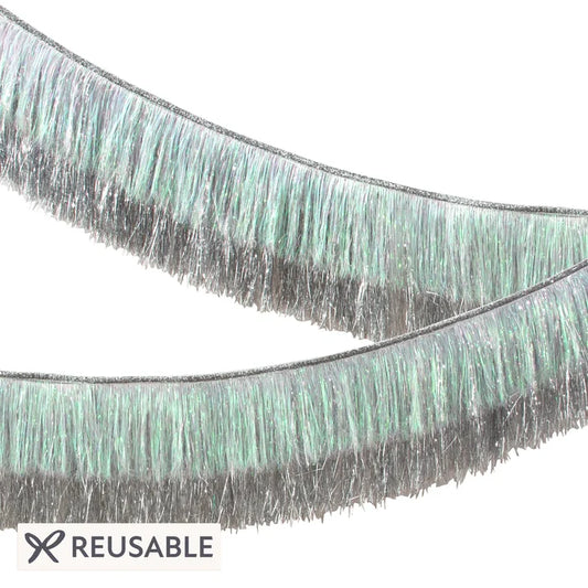 Silver Tinsel Fringe Garland