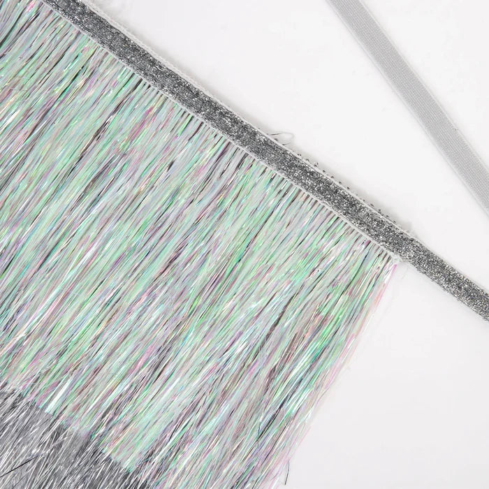 Silver Tinsel Fringe Garland
