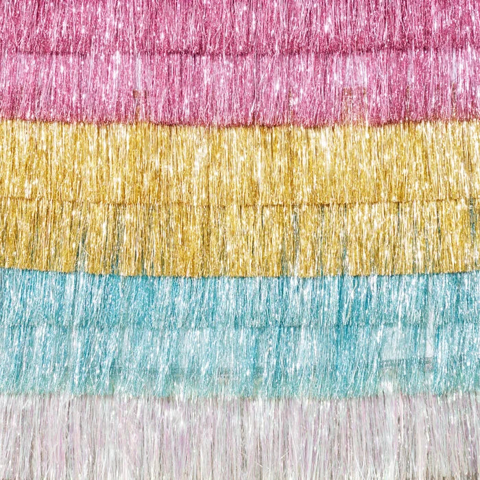 Silver Tinsel Fringe Garland