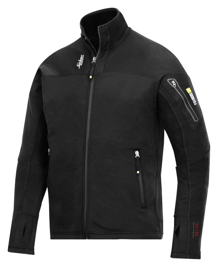 Snickers 9438 Body Mapping Micro Fleece Jacket - Black