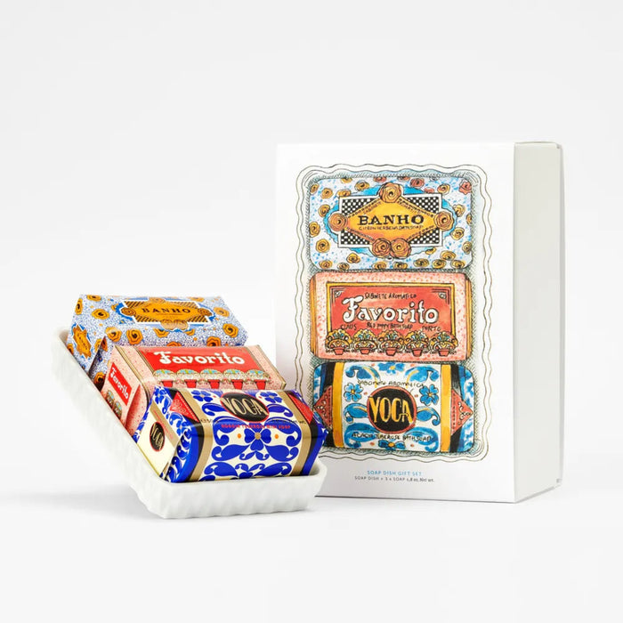 Soap Dish & Deco Mini Soaps Gift Set | Claus Porto