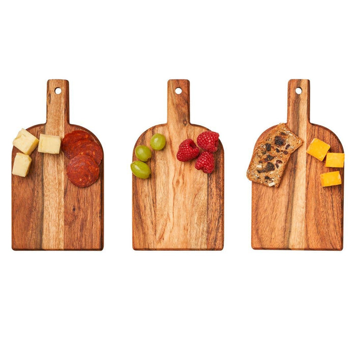 Sophistiplate - Acacia Heirloom Mini Cheese Board Set of 3 - 8x4.25" +ribbon