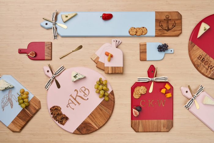 Sophistiplate - Acacia Heirloom Mini Cheese Board Set of 3 - 8x4.25" +ribbon