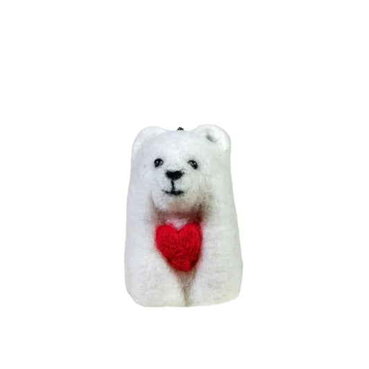 SPECTACLED BEAR CONSERVATION Ornament - Polar Bear With Heart