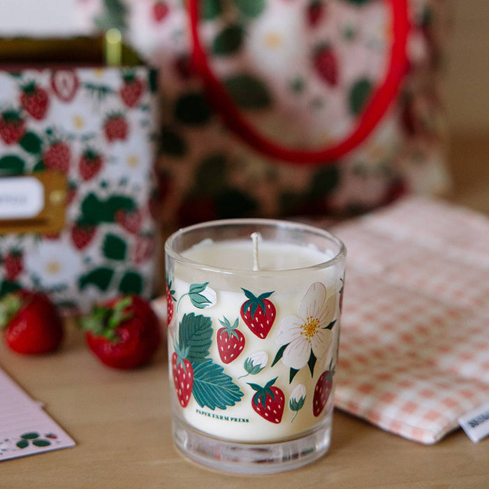 Strawberry Patch Scented Soy Hand - Poured Candle - Olita Gifts & Goods