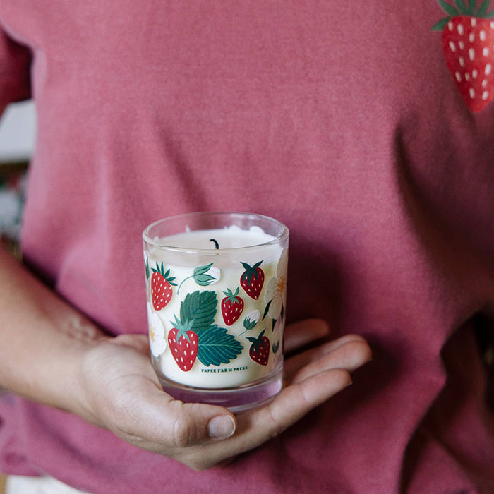 Strawberry Patch Scented Soy Hand - Poured Candle - Olita Gifts & Goods