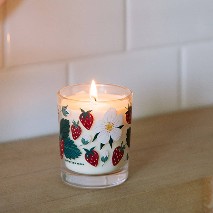 Strawberry Patch Scented Soy Hand - Poured Candle - Olita Gifts & Goods