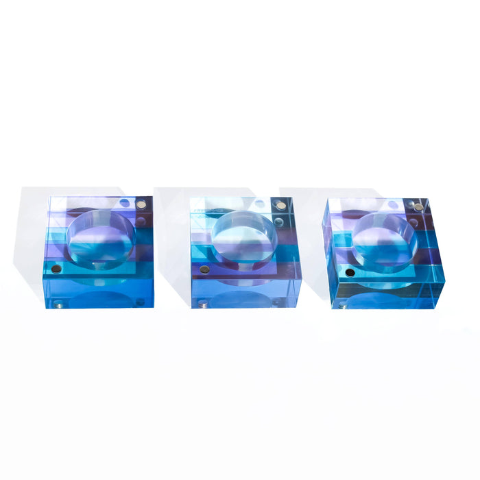 Striped Magnet Tealight Candle Holder - Set of 3 in 2 Colors