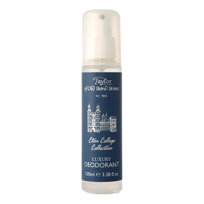Taylor of Old Bond Street Eton College deodorant spray mørkeblå etikett