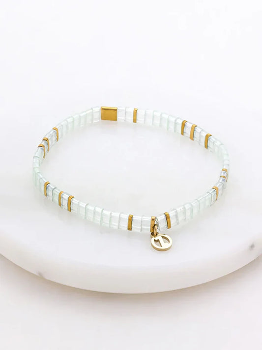 Tile Bracelet - Sea & Gold